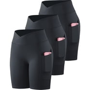 Lot De 4 Shorts Bermuda Femme Real Essentials – Taille Haute – Coupe Sèche – 7"