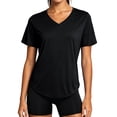 thumbnail image 1 of NELEUS Womens Workout Shirts V-Neck Short Sleeve Tops UPF 50+ Sun Shirt Moisture Wicking Loose Fit Top for Athletic,Black,US Size XL, 1 of 10
