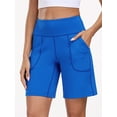 thumbnail image 1 of NELEUS Womens Workout Shorts Wide Leg Athletic Yoga Shorts High Waisted Short with Pockets,Blue,US Size S, 1 of 7