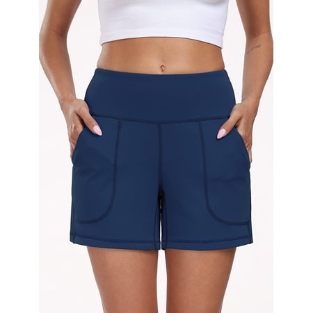 NELEUS Womens Workout Shorts Wide Leg Yoga Shorts for Women Casual Summer Athletic Short with Pockets,Navy Blue,US Size L price history and forecast - NELEUS
