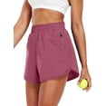 thumbnail image 1 of NELEUS Womens Plus Size Workout Shorts for Athletic Yoga Running Casual Short with Side Pocket,Pink,US Size 2XL, 1 of 10