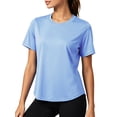 thumbnail image 1 of NELEUS Womens Workout Tops UPF 50+ Short Sleeve Shirts for Athletic Yoga Running Loose Fit Quick Dry T-Shirts,Sea Blue,US Size L, 1 of 5