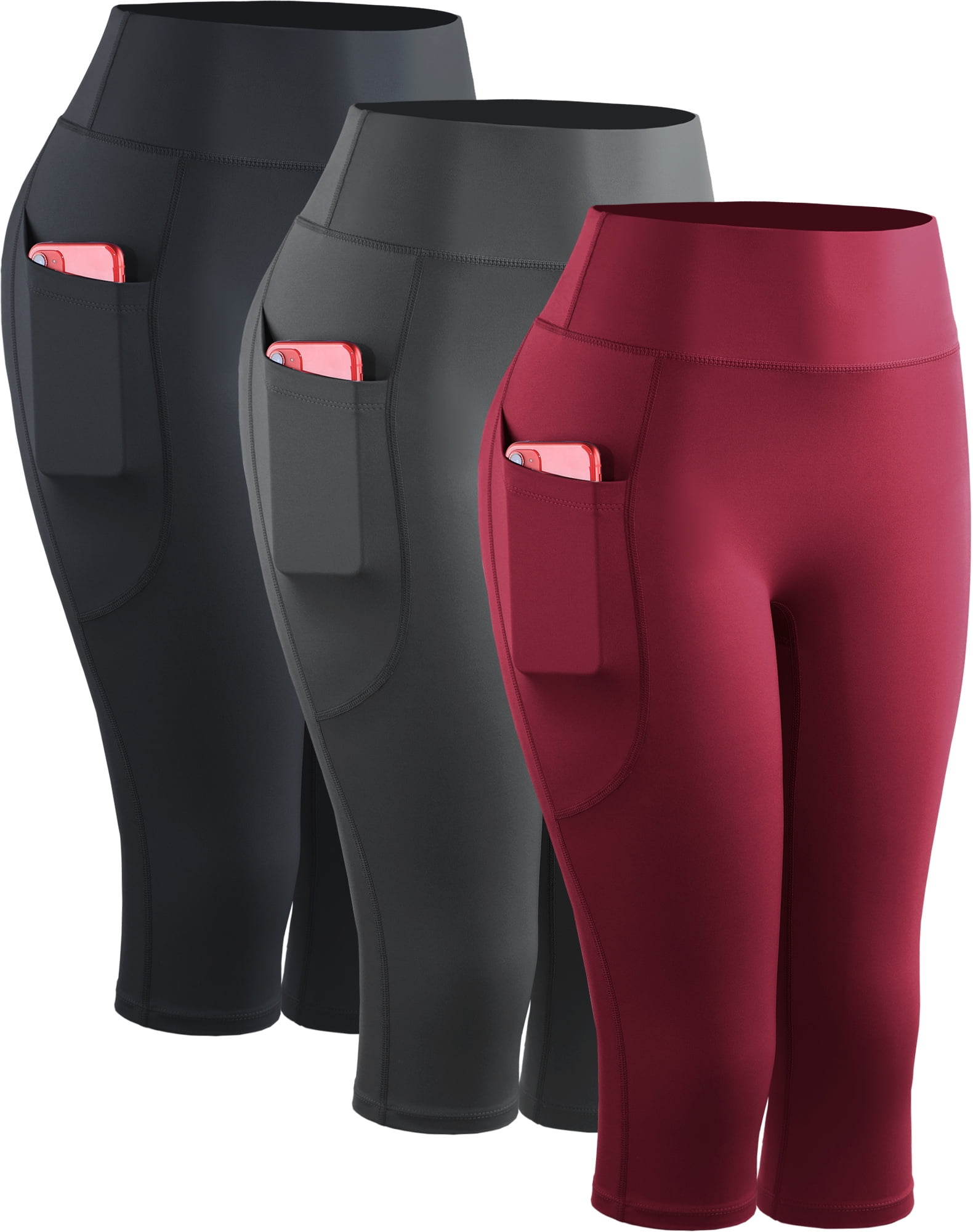 NELEUS Womens Yoga Capris Leggings, XL, High Waist Pockets - Walmart.com