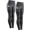 thumbnail image 1 of NELEUS Womens Yoga Leggings Ankle High Waist Tummy Control with Side Pocket,Black+Black,US Size 2XL, 1 of 9