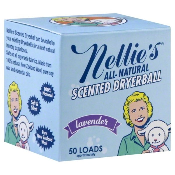 NELLIES ALL NATURAL DRYER BALL WOOL LAVENDER 1 EA Pack of 6