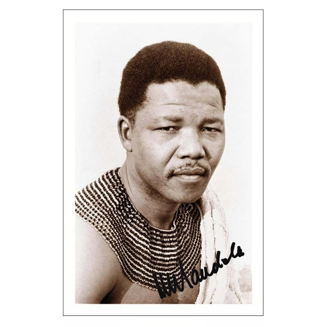 NELSON MANDELA AUTOGRAPH SIGNED Photo PRINT SOUTH AFRICA