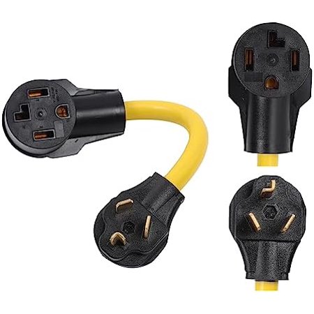 NEMA 10-30P to 14-30R 120V/240V 30 Amp 3 Prong Male Plug to 4 Prong Female Outlet Receptacle RV Dryer Generator Power Cord Adapter Connector$$Tools & Hardware Other