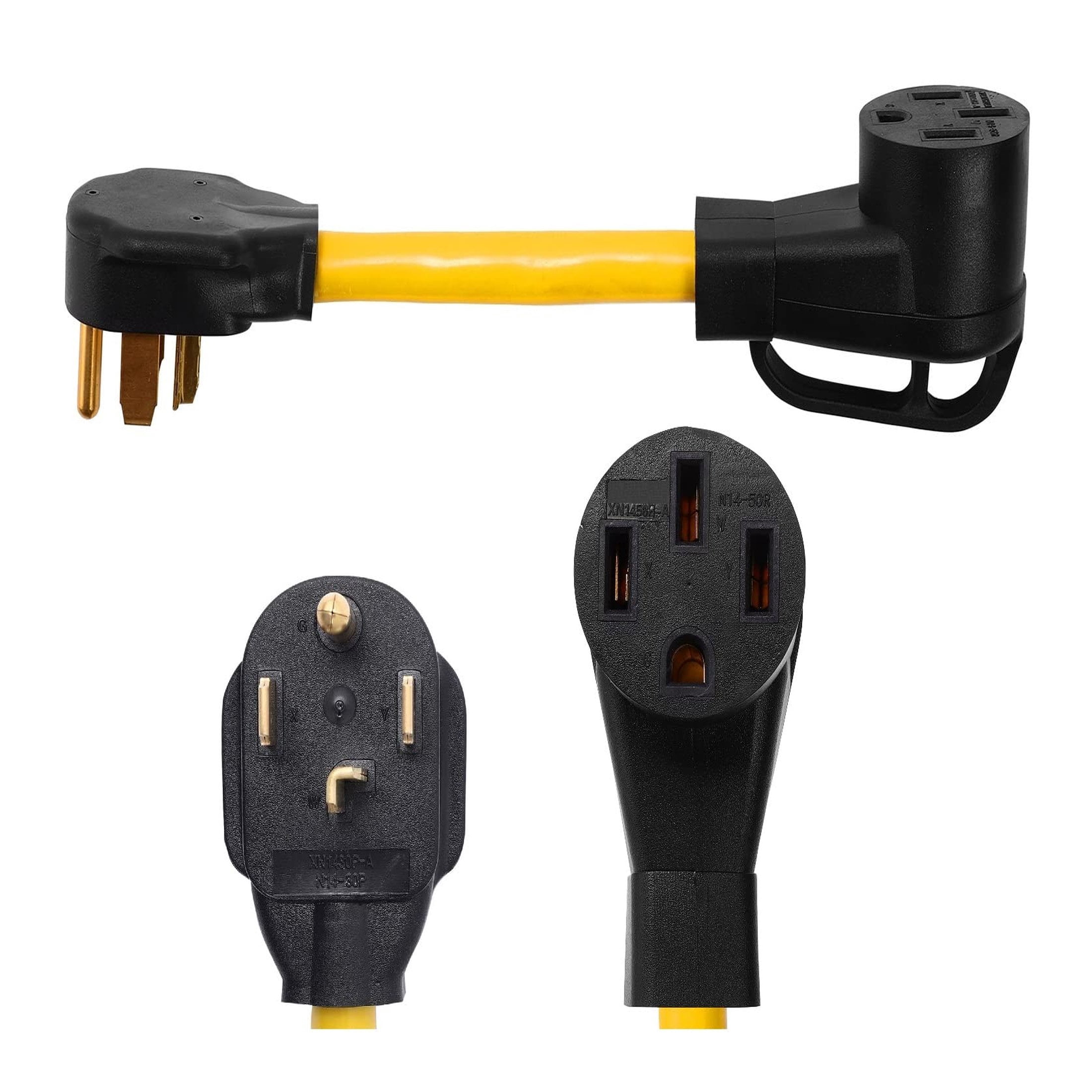NEMA 14-30P to 14-50R 30 Amp Power Adapter for EV Chargers and Generators