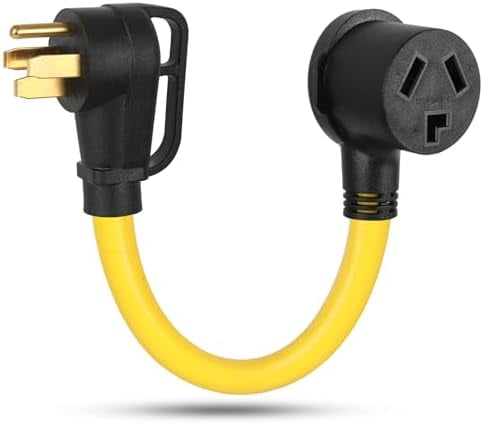 NEMA 14-50P to 10-30R Dryer Adapter, 50 Amp 4 Prong 14-50 Male Generator Plug to 3 Prong 10-30 Female Dryer Receptacle Dryer Power Cord, for RV EV Generator Welder Dryer$$Tools & Hardware Other