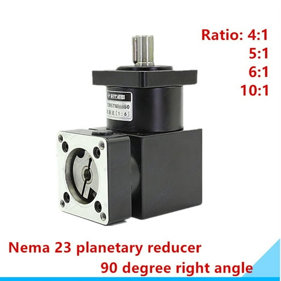 NEMA 23 Planetary Gearbox Ratio 4:1 5:1 6:1 10:1 90 degree right angle planetary reducer Nema23 Stepper Motor Speed Reducer ,Low Noise - 4 TO 1_REDUCER