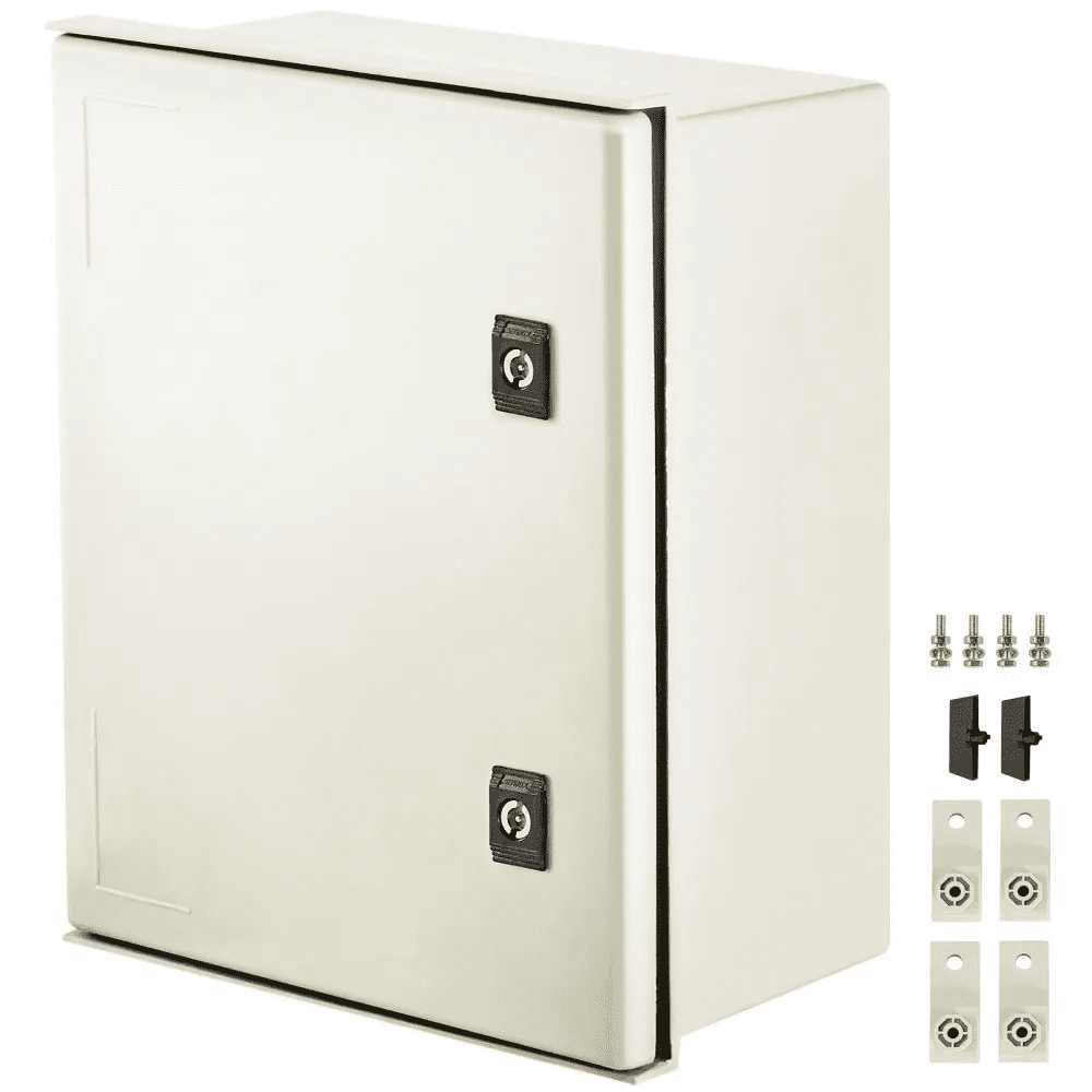 NEMA 3X Fiberglass Enclosure 16 x 12 x 8" Electrical Junction Box