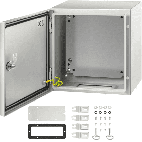 NEMA 4X Carbon Steel Enclosure 12 x 12 x 8'' Electrical Junction Box