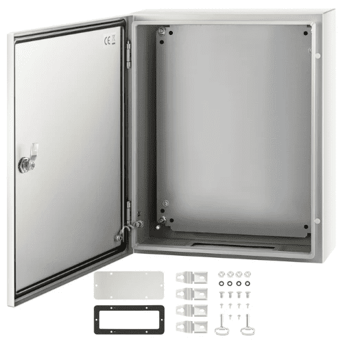 NEMA 4X Carbon Steel Enclosure 20 x 16 x 6'' Electrical Junction Box