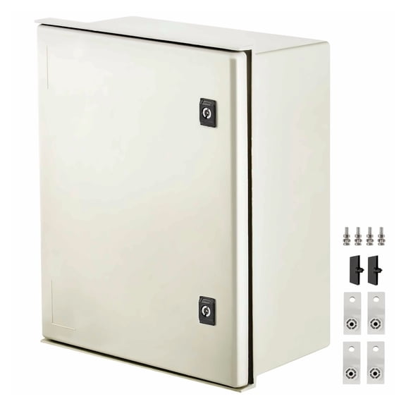 NEMA 4X Enclosure 20x16x8 inch, Fiberglass Electrical Box, IP66 Waterproof Outdoor Junction Box with Mounting Plate for Electrical Projects