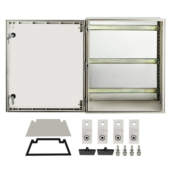 NEMA 4X Enclosure Fiberglass Electrical Box 24x20x9", IP66 Waterproof, Outdoor Indoor Junction Box with Mounting Plate