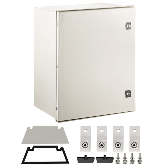 NEMA 4X Fiberglass Electrical Enclosure, 24x20x9 Inch IP66 Waterproof&Dustproof, Indoor/Outdoor Use with Mounting Plate (60x50x23 cm)