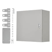 NEMA 4X/IP66 Waterproof Stainless Steel Electrical Enclosure   16"x16"x8" Lockable Wall-Mounted Junction Box with Mounting Plate & 2 Keys   Weatherproof Utility Cabinet   Gray-white Suzhou