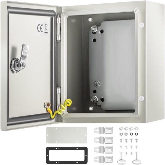 NEMA 4X Steel Electrical Box, 10x8x6 Inch, IP66 Waterproof & Dustproof, Outdoor/Indoor Electrical Junction Box with Mounting Plate
