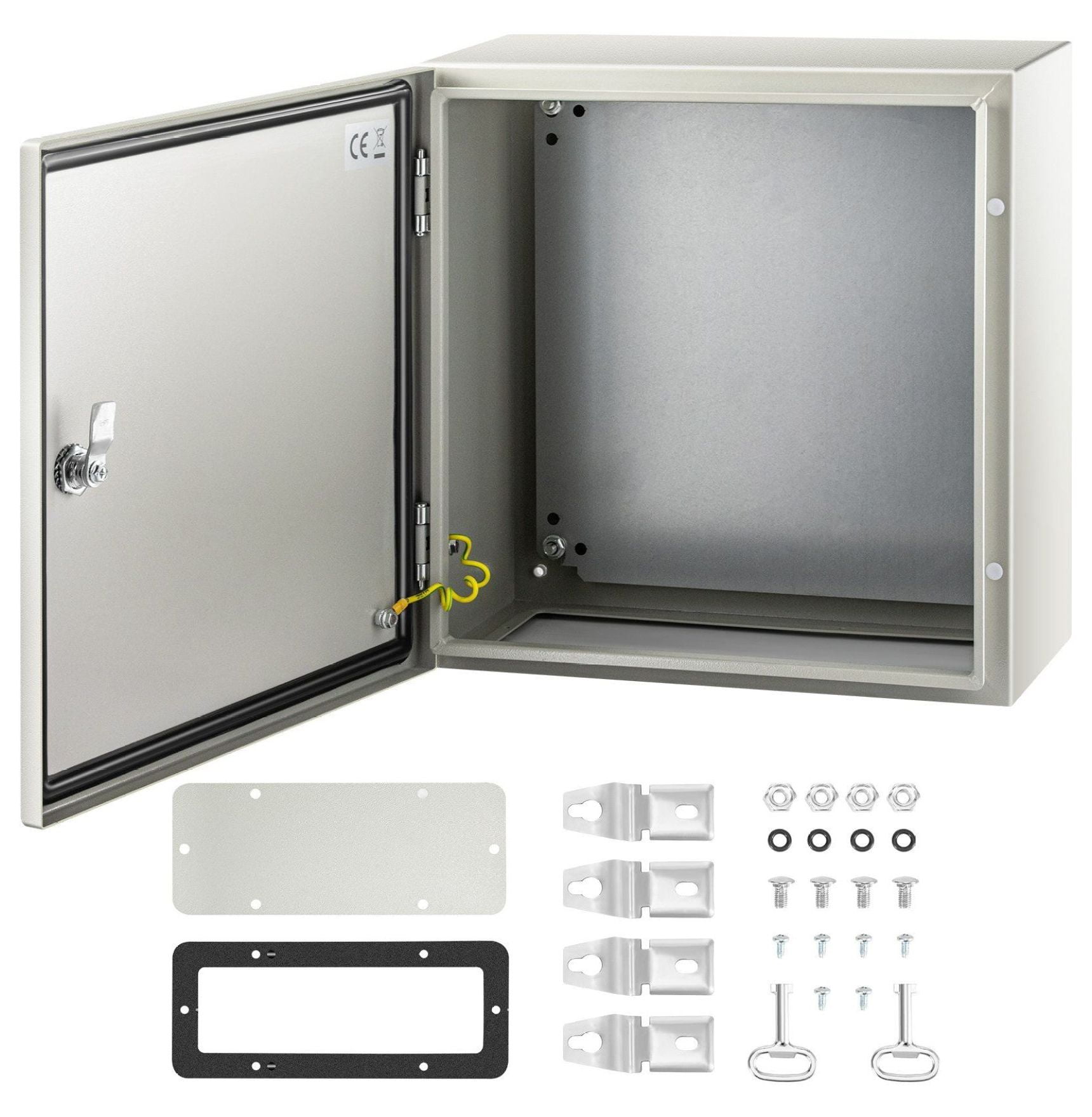 NEMA 4X Steel Enclosure 16x16x8", IP66 Waterproof Electrical Box, Outdoor Indoor Junction Box with Mounting Plate, Steel Electrical Enclosure