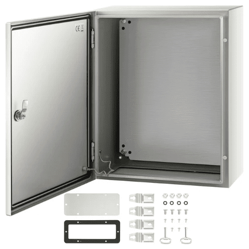 NEMA 4X Steel Enclosure 20 x 16 x 8'' Electrical Junction Box IP66