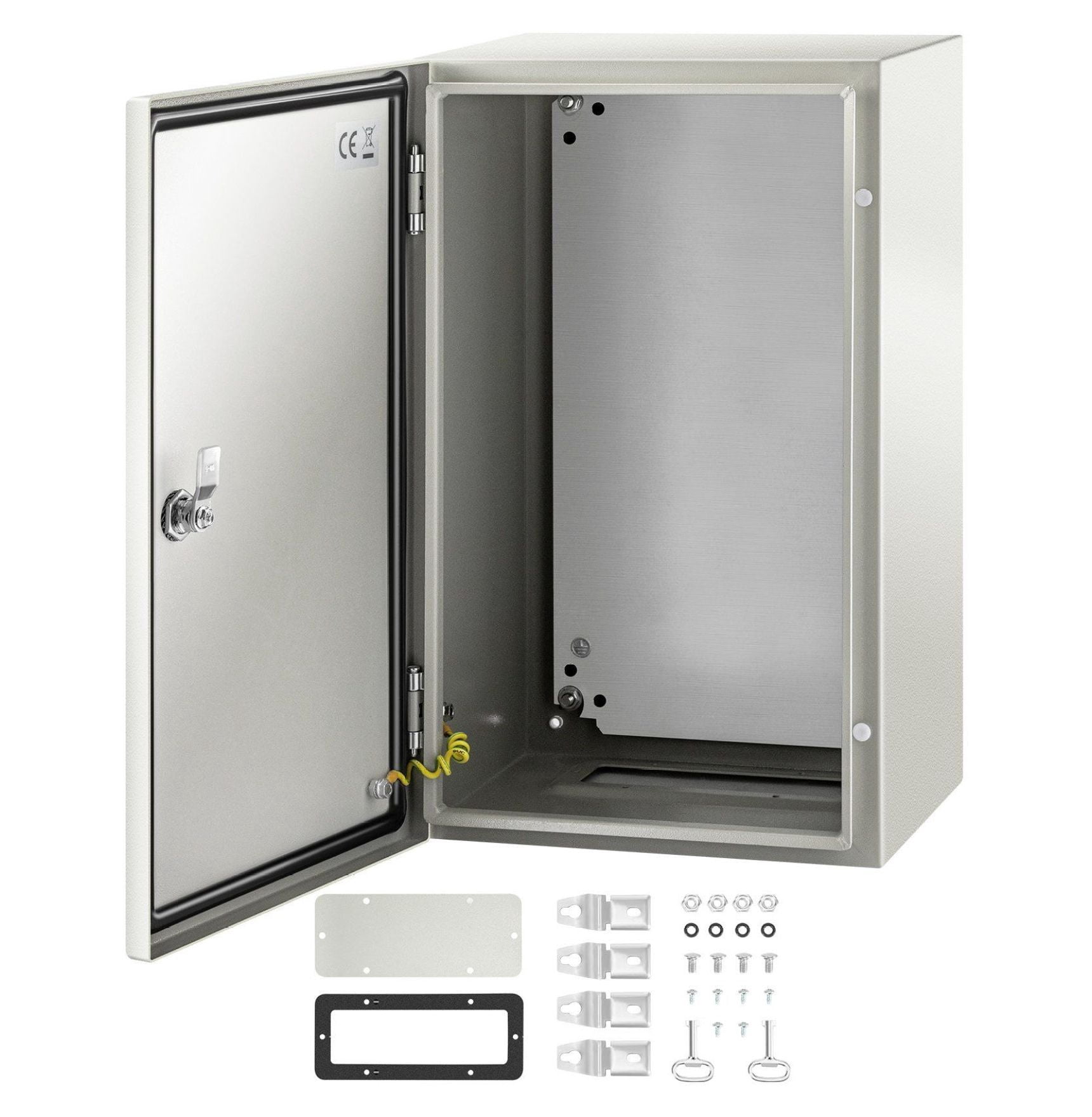 NEMA 4X Steel Enclosure 20x12x10", IP66 Waterproof Electrical Box, Outdoor Indoor Junction Box with Mounting Plate