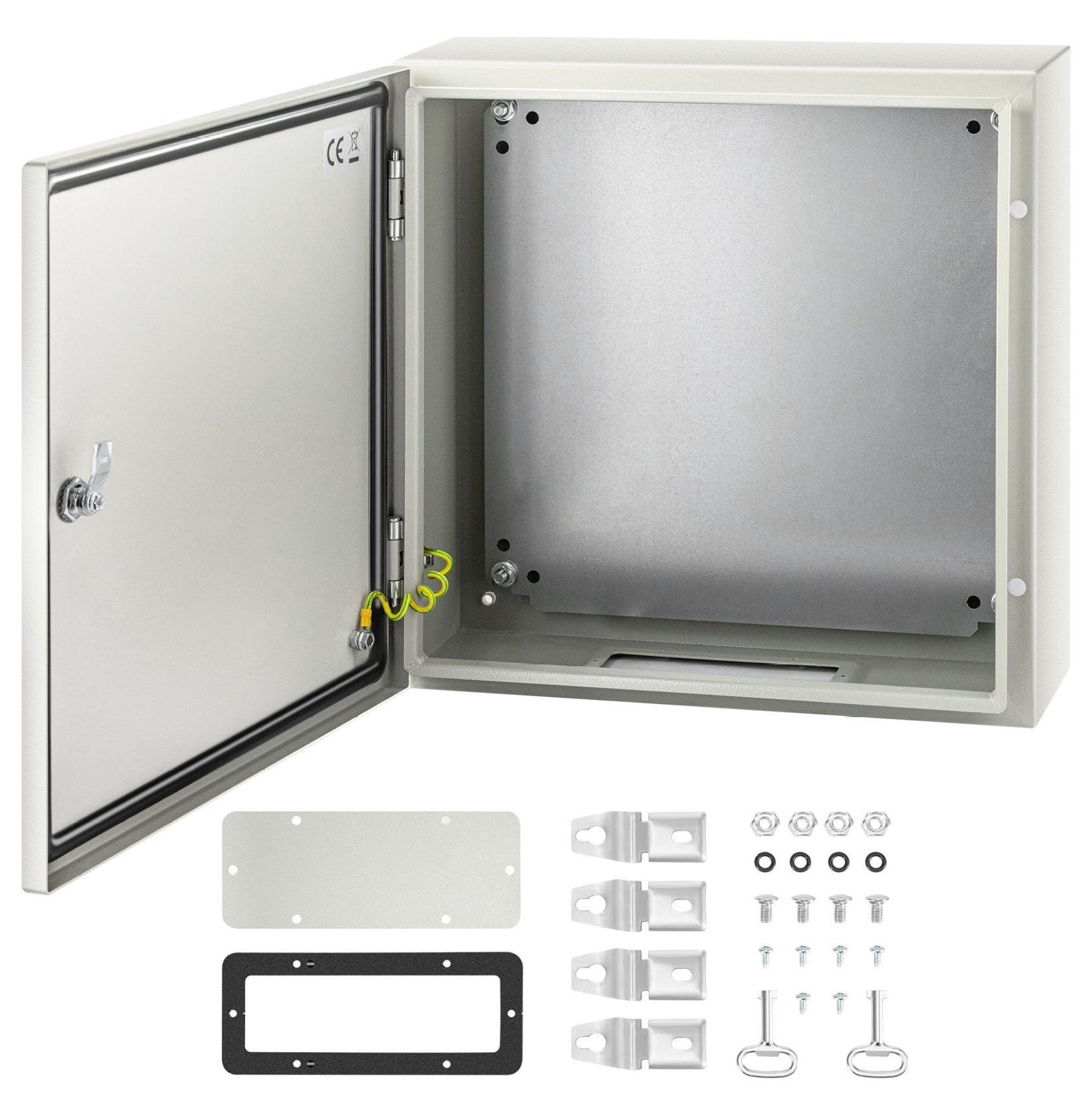 NEMA 4X Steel Enclosure 20x20x6", IP66 Waterproof Electrical Box, Outdoor Indoor Junction Box, Mounting Plate, Steel Electrical Enclosure