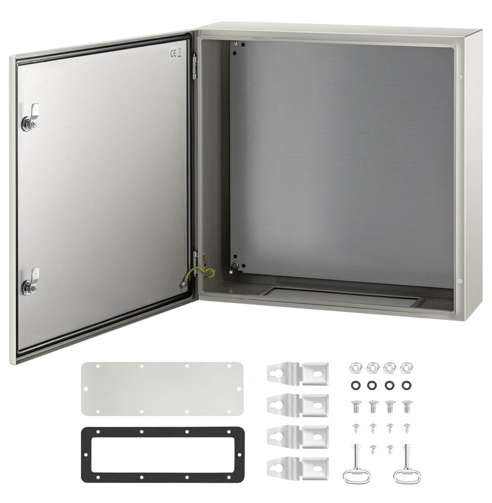 NEMA 4X Steel Enclosure 24x24x8", IP66 Waterproof Electrical Box, Outdoor Indoor Junction Box with Mounting Plate
