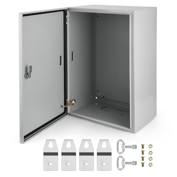 NEMA 4X Steel Outdoor Electrical Box, IP66 Waterproof & Dustproof, Secure Lock & Hinge, Versatile Indoor/Outdoor Usage