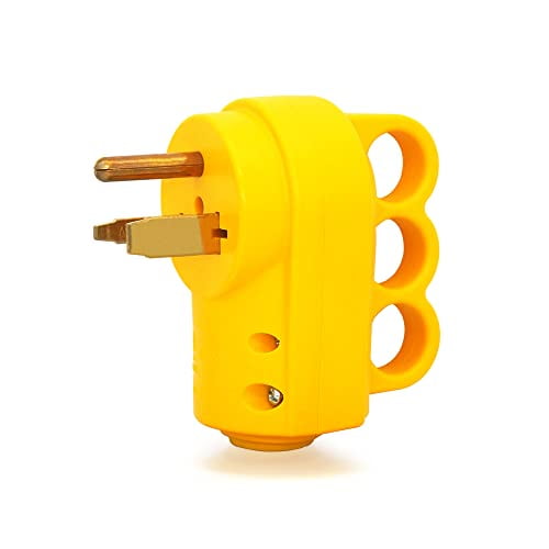 NEMA 6-50P/ 6-30P Plug Replacement, 30/ 50 Amp 250 Volts, 3-Prong Grounded Heavy Duty Power Cord Plug with Handle for Welder, Compressor, Ranges, Generator, Cutter, ETL Listed