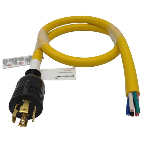 NEMA L21-30 Plug Molded with SJTW (5) 10AWG, 30 Amp 3-Phase 120/208V, UL Listed (4FT)