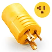 30 Amp to 110 Adapter ,NEMA L5-30P to 5-15/20R RV Plug Adapter,30Amp Twist Lock Adapter for RV,Camping,Household