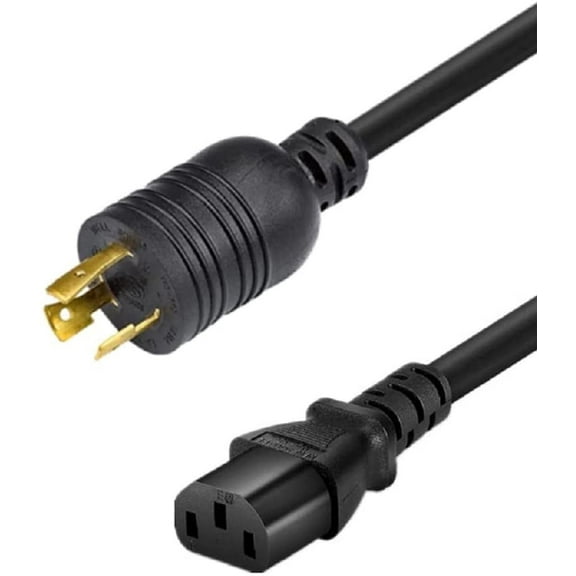 NEMA L6-20P to IEC 320 C13 Power Cord,Toptekits Heavy Duty AC Power Cord, 15A/250V, 14 AWG,NEMA L6-20P to IEC-60320-C13 (3ft/1m)