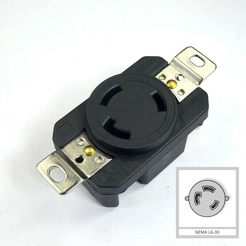 Garosa L6-30P/L6-30R Twist Lock Plug & Receptacle Kit - 30A 250V Electrical Connector Set, Easy Assembly