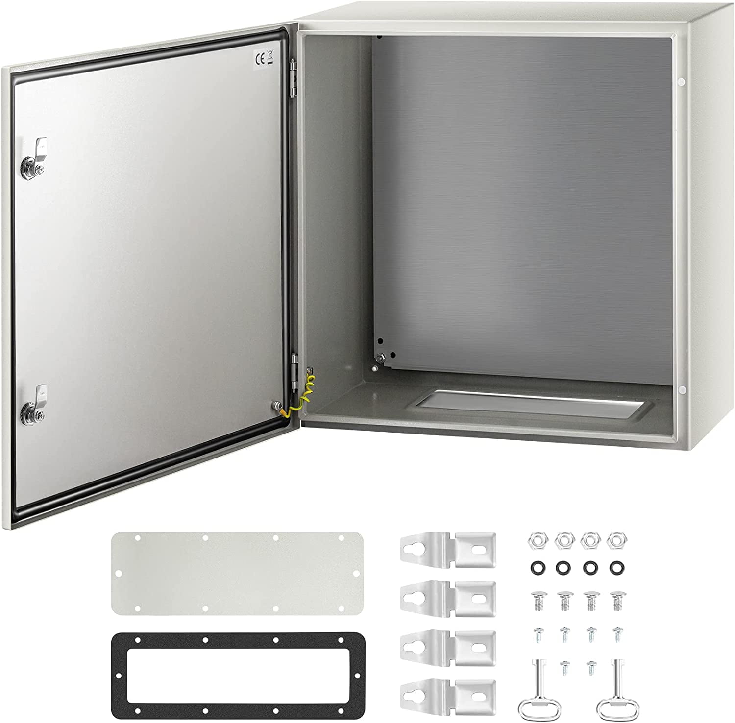 NEMA Steel Enclosure, 24 x 24 x 12'' NEMA 4X Steel Electrical Box, IP66 Waterproof & Dustproof, Outdoor/Indoor Electrical Junction Box, with Mounting Plate