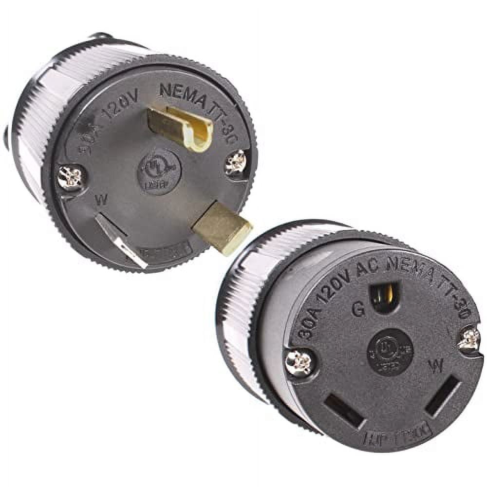 NEMA TT30R, 30 Amp, 125 Volt, 3Prong Straight Blade Female RV Trailer