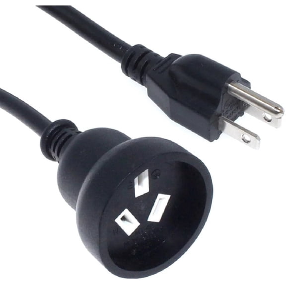 NEMA5-15P to AU AS3112 Short Power Cord 1ft, Toptekits USA Standard 3 Prong Nema 5-15P Plug to SAA Australia Female Socket AC Power Cable US AU Plug Adapter Power Cord Plug(1ft/0.3m)