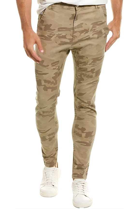 NENA&PASADENA Men's Camo Sand Pants, Beige, 32