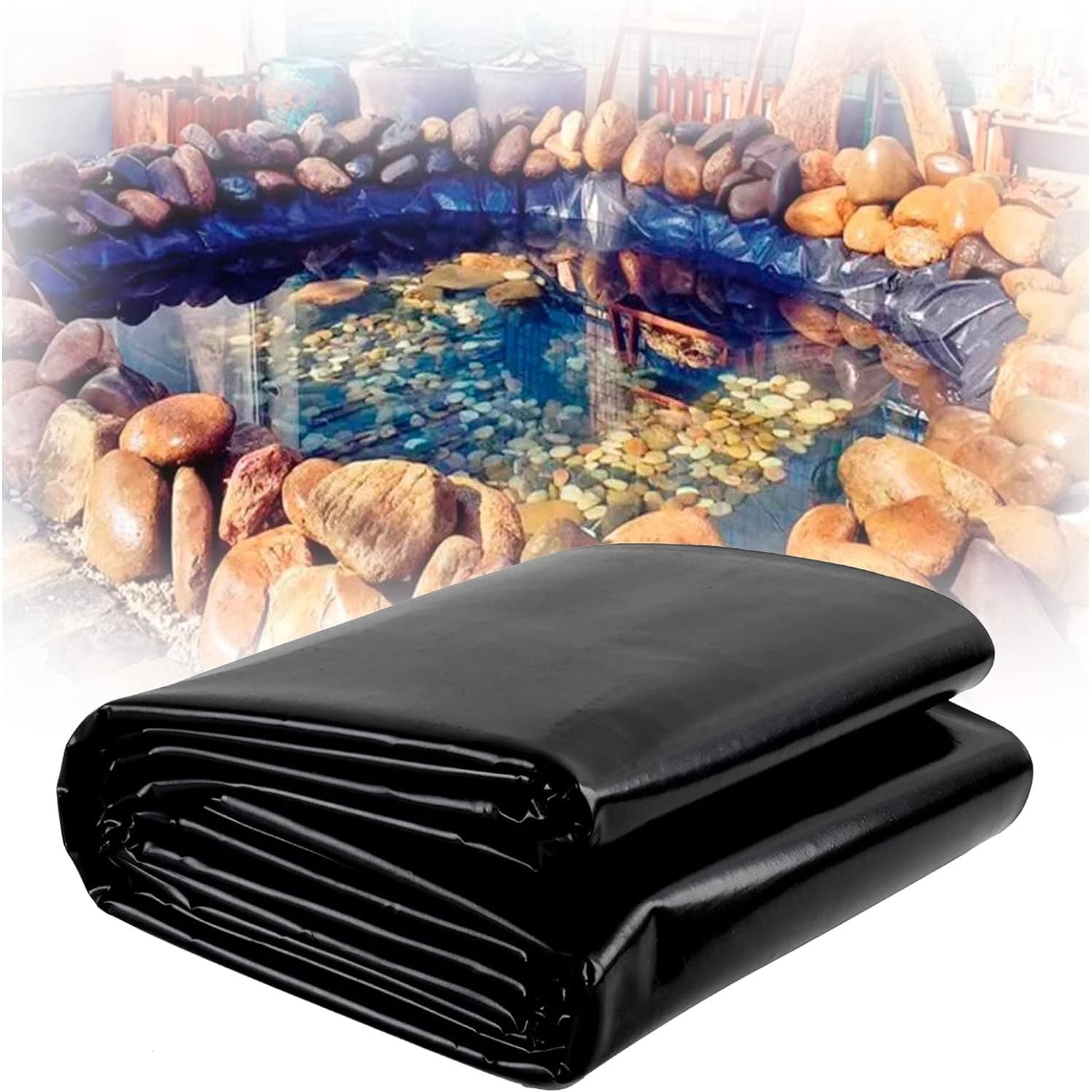 NENAGGE Pond Liner 20 Mil HDPE Rubber Liners Heavy Duty UV Resistant ...