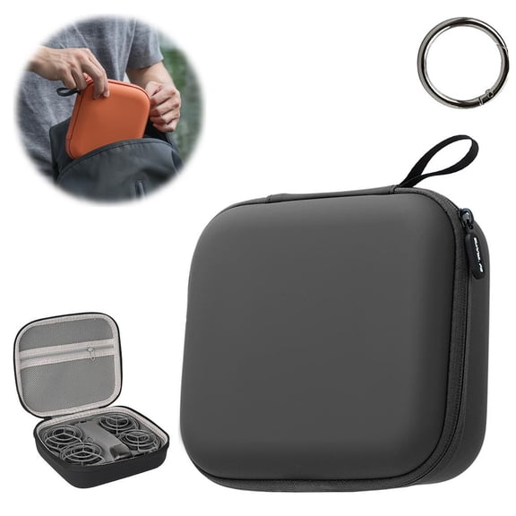 For NEO 2 Carrying Case, Travel Storage Bag with Custom Molded Compartment for Drone, 3 Batteries, Propellers & Accessories, Waterproof EVA Hard Shell with Zippered Mesh Pocket & Carabiner