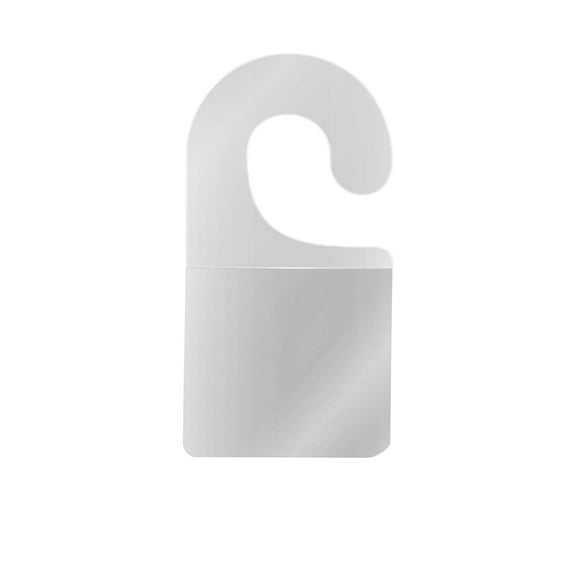 NEO BRASIL Adhesive Plastic Hook Hang Tabs, 1 3/4" x 7/8", Self-Adhesive, Clear, Pack of 1000