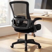 NEO CHAIR Mesh High Back Chair Home Office Ergonomic Computer Adjustable Height Desk Chair with Lumbar Support Padded Flip-up Armrest Swivel Executive Chair Mesh Black