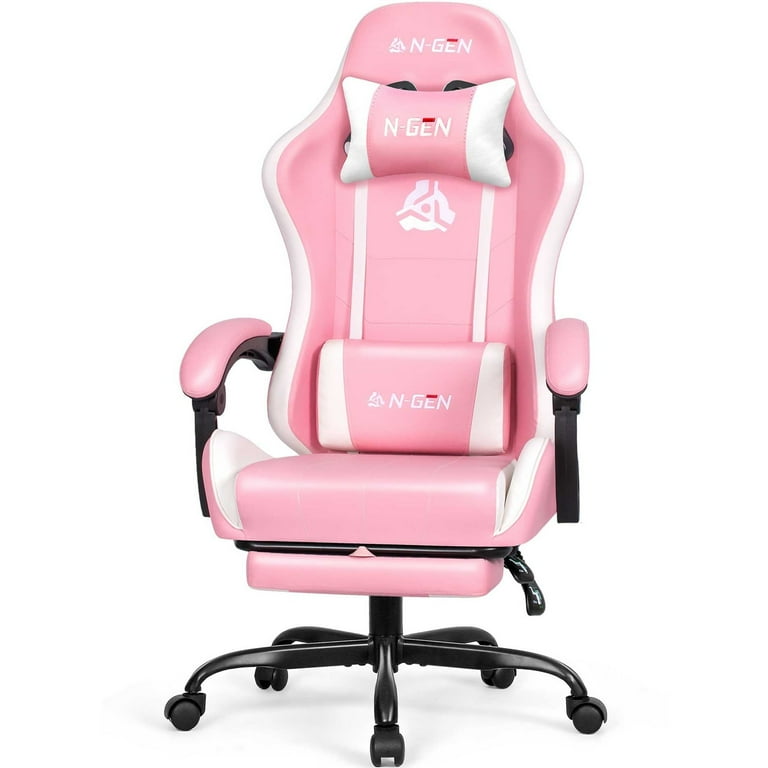 Hdge style 骸音シーエ　ナースVer. Neo Chair N-Gen Pink Gaming Chair, Ergonomic Swivel Desk Chair