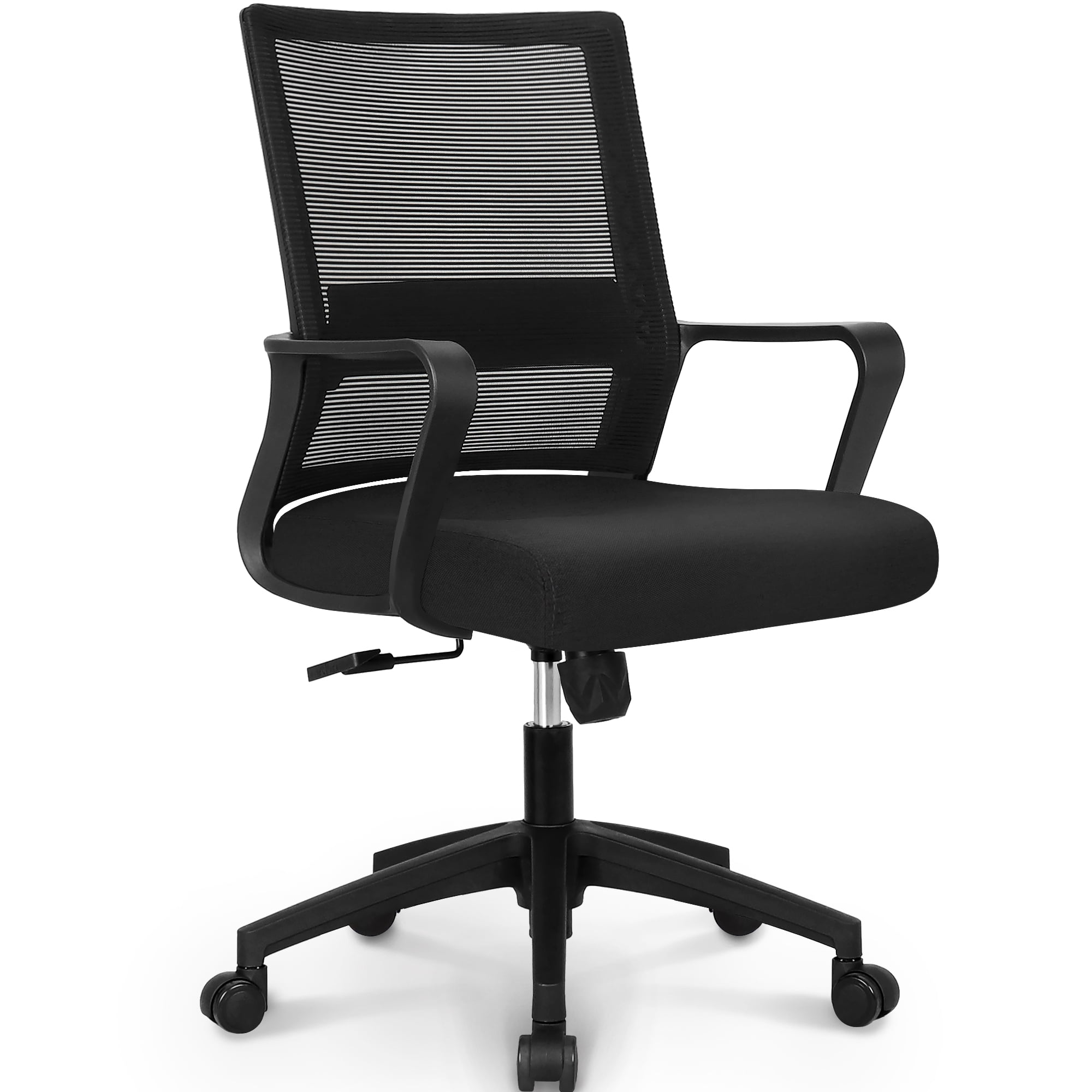NEO CHAIR Office Chair Gaming Desk Computer Chair Ergonomic Mesh Mid Back with Wheels Lumbar Support Comfy Swivel Adjustable for Home (All Black)