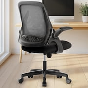 NEO CHAIR Office Desk Chair, Ergonomic Mesh with Flip-Up Arms, All Black