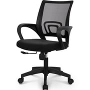 NEO CHAIR Office Desk Computer Chair Ergonomic Mesh Gaming Cushion Seat with Comfy Lumbar Mid Back Support Adjustable Height Swivel Rolling Wheels for Home Task (Mesh Black)
