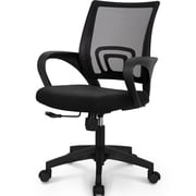 NEO CHAIR Office Desk Computer Chair Ergonomic Mesh Gaming Cushion Seat with Comfy Lumbar Mid Back Support Adjustable Height Swivel Rolling Wheels for Home Task (Mesh Black)
