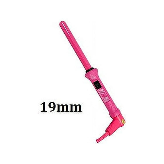 NEO Hot Pink Twister 19mm Curling Iron Wand - Infrared Technology,Perfectly Defined, Long Lasting Curls