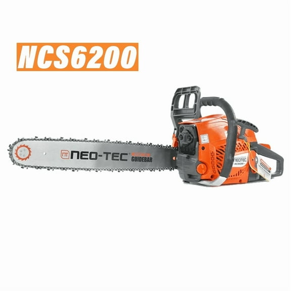 NEO-TEC NCS6200 20" 62cc 2-Cycle Gas Powered Chainsaw, Handheld for Wood Cutting and Garden Use