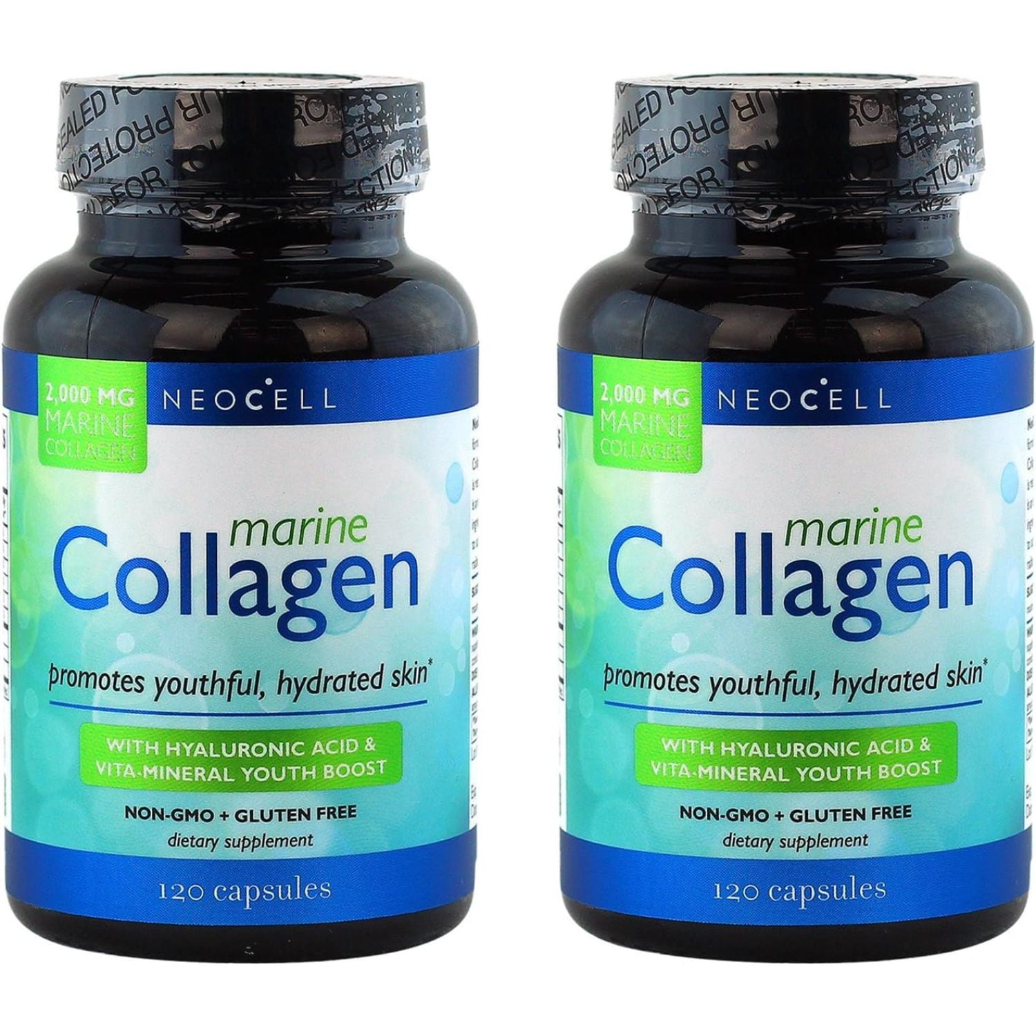 NEOCELL LABORATORIES MARINE COLLAGEN + HYALURONIC ACID 240 (120 X 2 ...