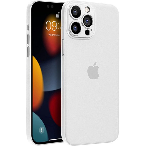 NEOFDC for iPhone 13 Pro Max [Upgrade Version] Matte Finish Coating Back Cover for iPhone 13 Pro Max 2021 Ultra Thin Case with 0.3 mm Minimalist Design (Translucent White)